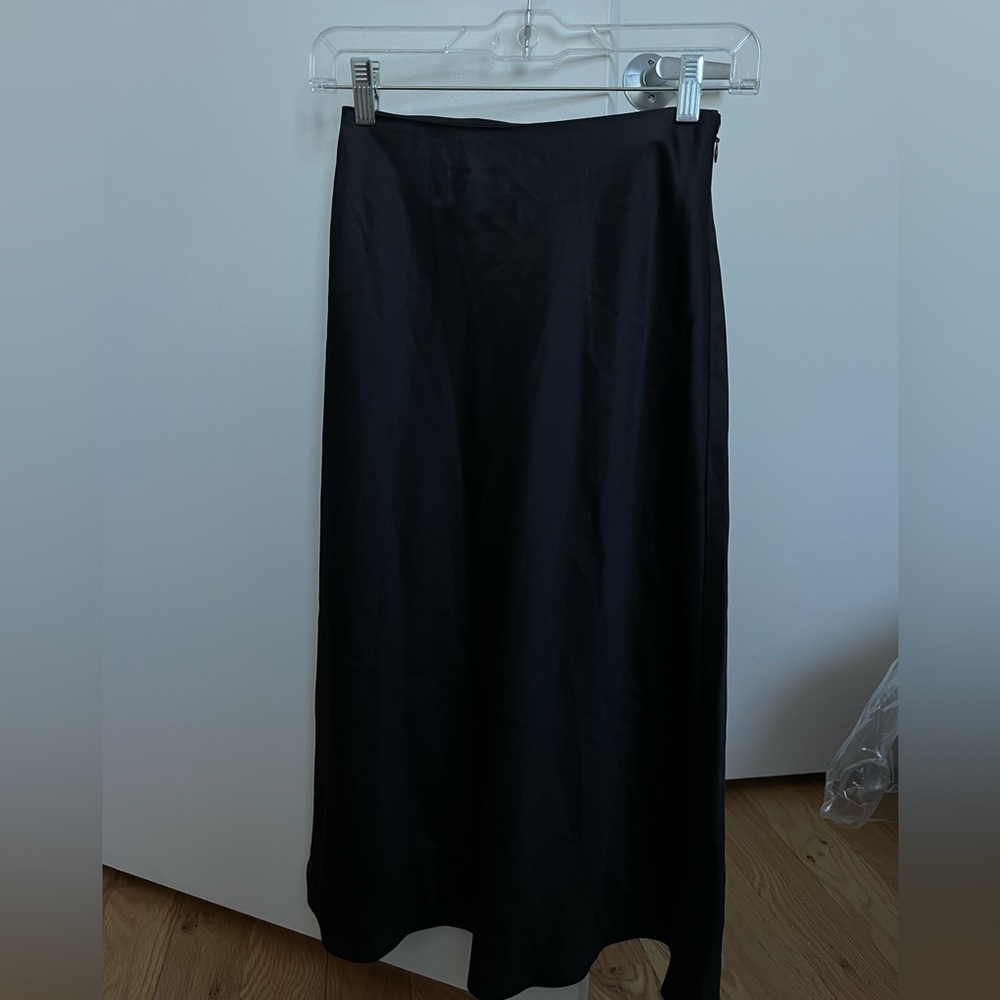 Club Monaco black midi slip skirt